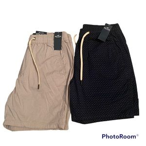 HOLLISTER mens Epic Flex jogger short 7” inseam small lot of 2, NWT!